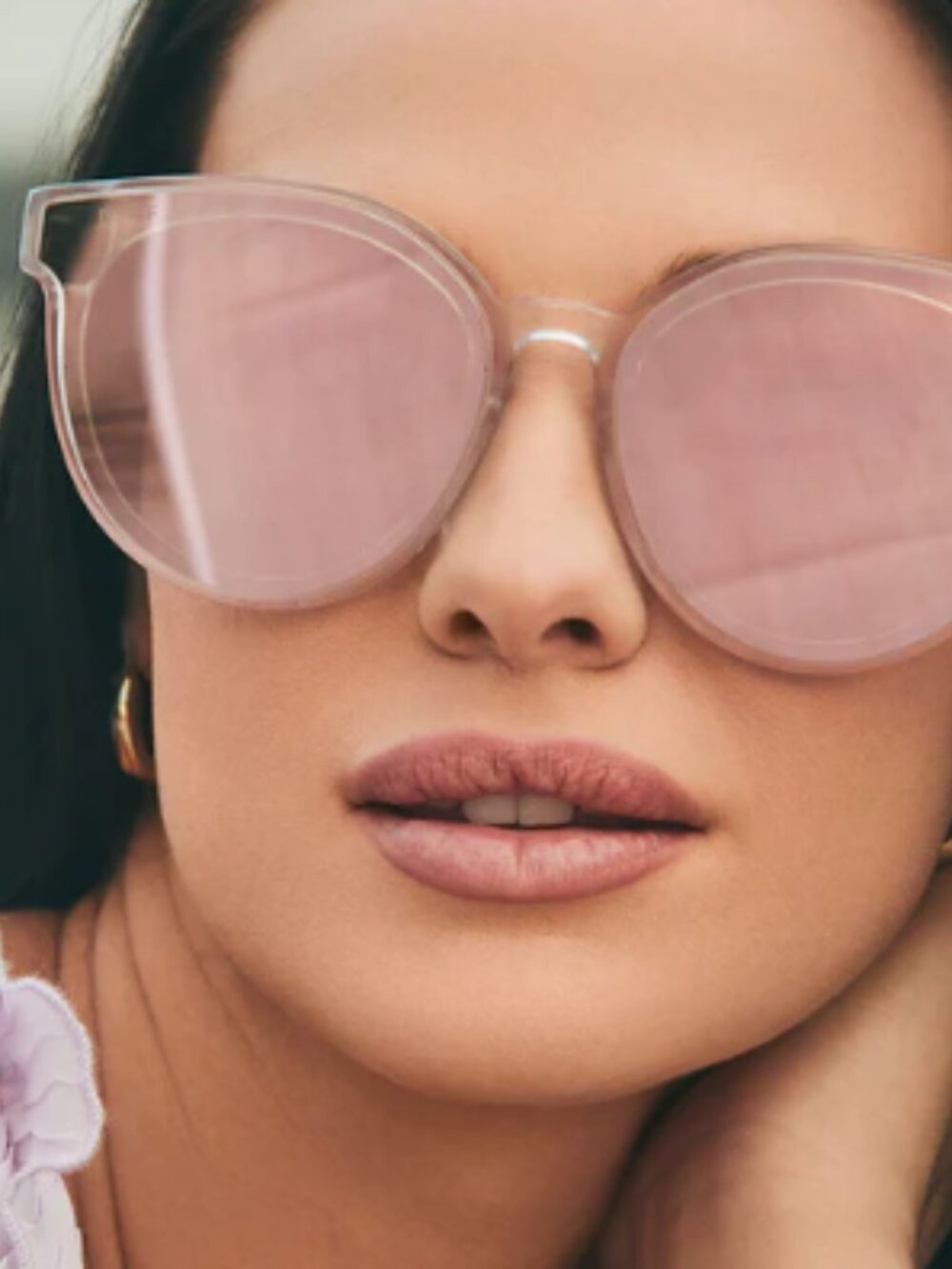 Diff Eyewear Clear Frame Cat-Eye Sunglasses